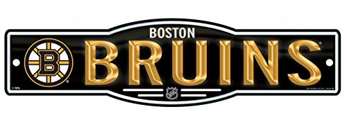 WinCraft NHL Boston Bruins 4x17 inch Plastic Street Sign