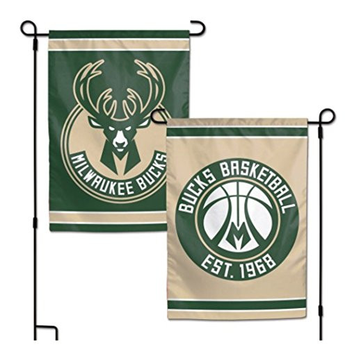 Wincraft NBA Milwaukee Bucks 12-5 x 18 Inch 2-Sided Garden Flag Logo