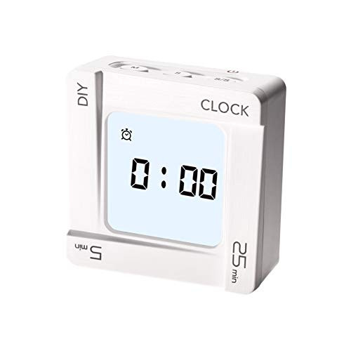 OGIS Digital Kitchen Office Timer with Clock  5  25 Minute Preset DIY Countdown Timer with Loud Alarm  Easy-to-Use Time Management Tool for Kids Cooki