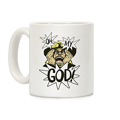 LookHUMAN Oh My God White 11 Ounce Ceramic Coffee Mug LookHUMAN Oh My God White 11 Ounce Ceramic Coffee Mug