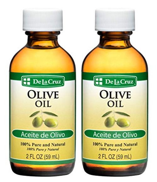 De La Cruz Pure Olive Oil  Non-GMO  Bottled in USA  2 FL OZ -2 Bottles-