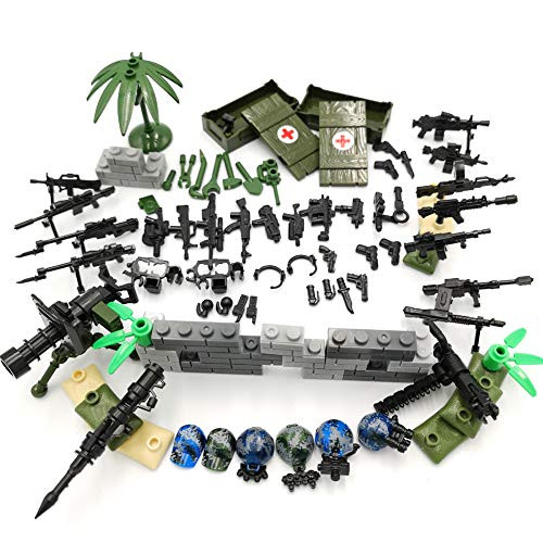 ZHX Soldiers Weapons Pack Guns and Accessories for Minifigures Building Blocks Military Toys Compatible with Major Brands ZHX Soldiers Weapons Pack Guns and Accessories for Minifigures Building Blocks Military Toys Compatible with Major Brands