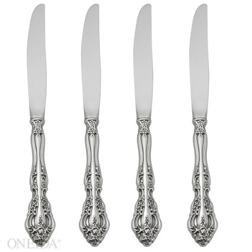Oneida Michelangelo Fine Flatware Set 18-10 Stainless Set of 4 Dinner Knives Oneida Michelangelo Fine Flatware Set 18-10 Stainless Set of 4 Dinner Knives