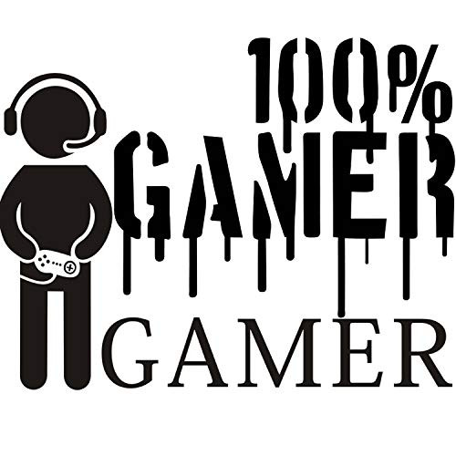Gamer with Controller Wall Decal Bundle with Gamer 100 Wall Sticker  Vinyl Game Décor Wall Stickers Art Design Stickers Wall for Home Playroom Bedroo