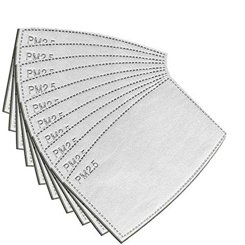 20 PCS Mask Filter Adult PM2-5 Activated Carbon Filter 5 Layers Replaceable Anti Haze Filter Paper-Filter 20PCS-