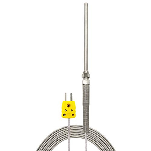 PerfectPrime TL1815 K-Type Sensor Probes Metal HeadProbe for K-Type Probe Thermocouple Sensor and Meter in Temperature Range from 0 to 800 °C