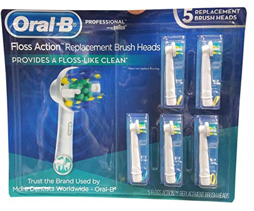Oral B Floss Action Replacement Brush Heads  5 Count