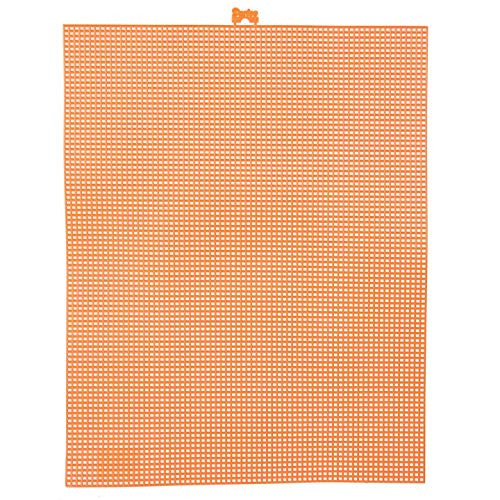 Darice 7 Mesh Plastic Canvas Orange 10-5 x 13-5 -12-Pack- 33900-7