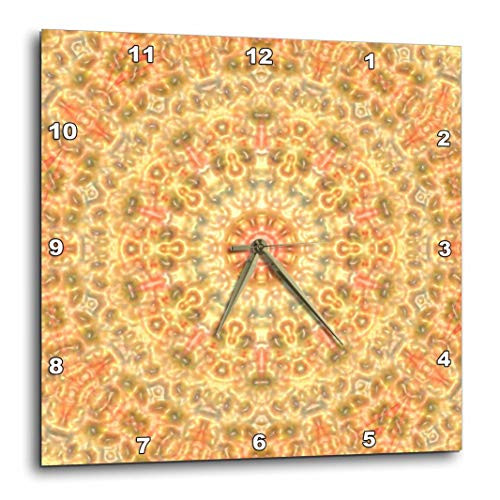 3dRose DPP-11607-1 Orange Abstract Digital Art-Wall Clock  10 by 10-Inch