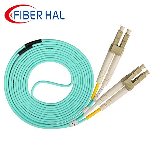 FiberHal OM3 LC to LC Multimode Duplex Fiber Optic Cable 50/125 UPC LSZH, Aqua 20m(65ft)