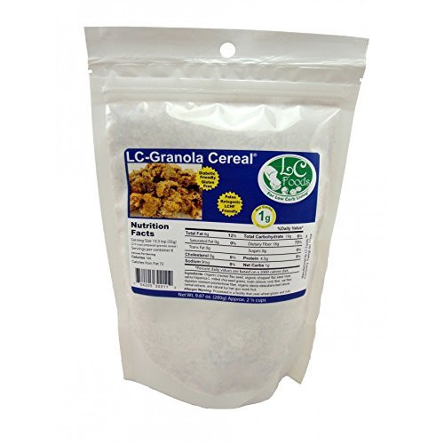 Low Carb Granola Cereal Mix - Plain - LC Foods - All Natural - Paleo - Gluten Free - No Sugar - Diabetic Friendly - 9-87 oz