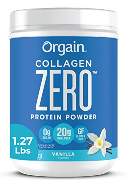 Orgain Grass Fed Hydrolyzed Collagen Peptides Zero Protein Powder - Vanilla Flavor 0g Sugar Pasture raised Dairy Free Soy Free Gluten Free Non-G Orgain Grass Fed Hydrolyzed Collagen Peptides Zero Protein Powder - Vanilla Flavor 0g Sugar Pasture raised Dairy Free Soy Free Gluten Free Non-G