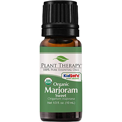 Plant Therapy Marjoram Sweet Organic Essential Oil 10 mL -1-3 oz- 100 Pure  Undiluted  Therapeutic Grade