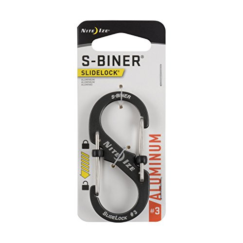 Nite Ize LSBA3-09-R6 S-Biner Slidelock Aluminum  Size 3  Charcoal