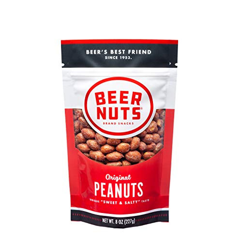 BEER NUTS Original Peanuts - 8oz Resealable Bag Sweet and Salty Gluten-Free Kosher Low Sodium Peanut Snacks BEER NUTS Original Peanuts - 8oz Resealable Bag Sweet and Salty Gluten-Free Kosher Low Sodium Peanut Snacks