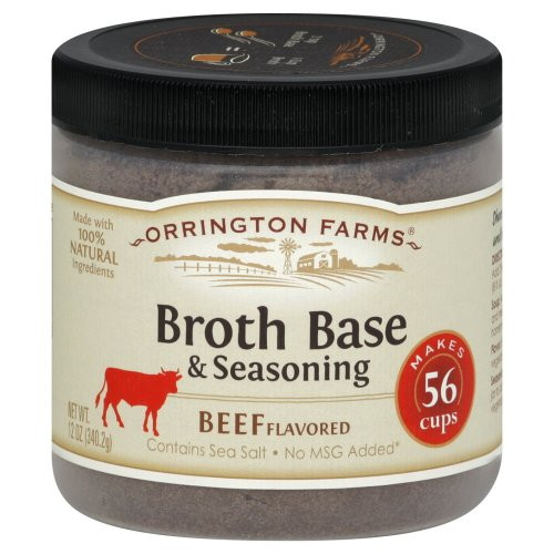 Orrington Farms Beef Broth Base and Seasoning  12 Ounce Jar -Pack of 6-