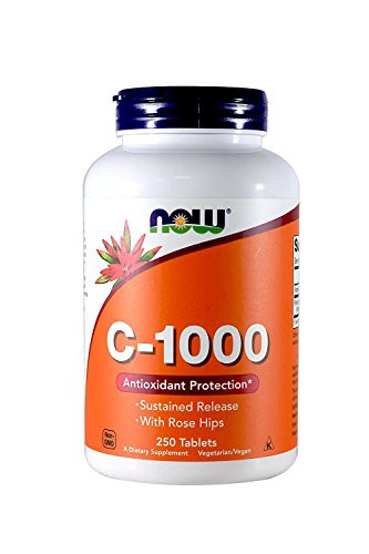 Now Foods Vitamin C-1000 Sustained Release with Rose Hips 250 Tabs -500 -250 X 2--