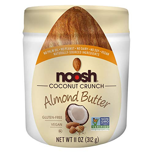 NOOSH Coconut Crunch Almond Butter 11 oz Jar - Vegan  Gluten Free  Kosher  NON GMO  No Peanut  No Soy  No Dairy  No Palm Oil - Naturally Sourced Ingre