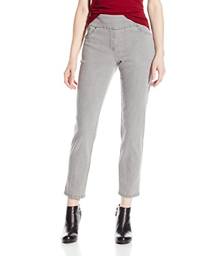 Ruby Rd- Womens Petite Pull-on Extra Stretch Denim Jean  Dove Gray  12P