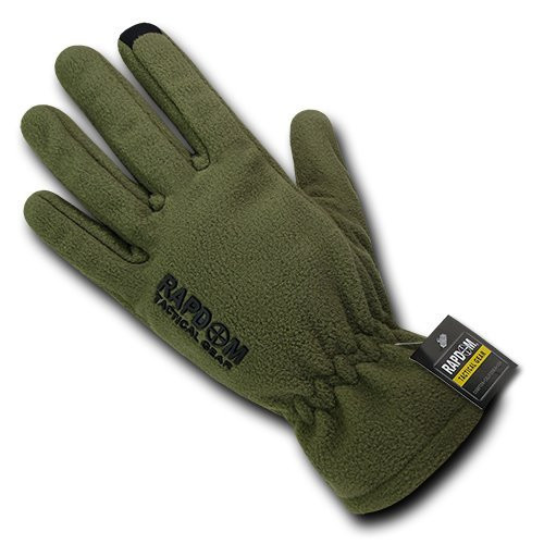 RAPDOM Tactical Breathable Fleece Gloves  Olive Drab  Medium