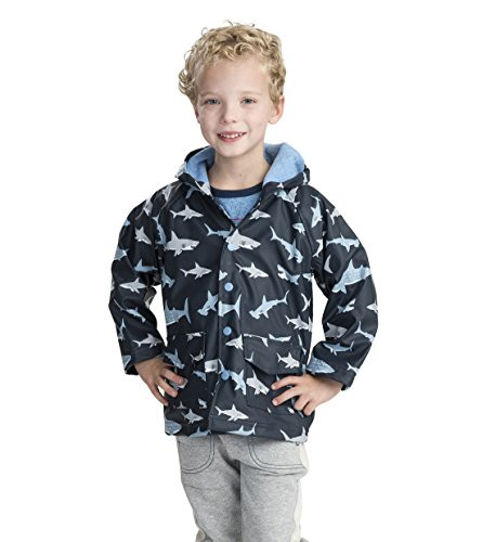 Hatley Boys Little Printed Raincoats  Shark Frenzy  7 Years