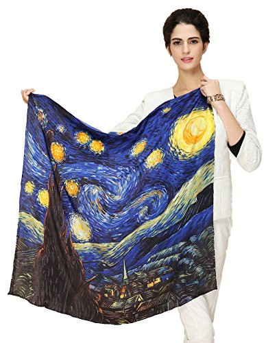 Grace Scarves 100 Silk Scarf  Large  Vincent van Gogh  The Starry Night