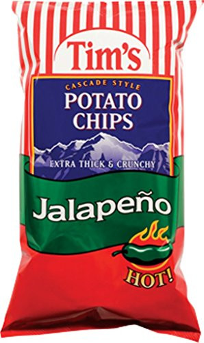 Tims Cascade Style Potato Chips  Jalapeno  5 Ounce -Pack of 20-