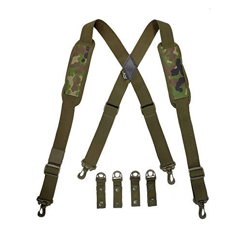 Men Paddded Police Suspenders for Duty Belt Tactical Duty Belt Harness for Duty Belt Adjustable with 4 Tool Belt Loops Men Paddded Police Suspenders for Duty Belt Tactical Duty Belt Harness for Duty Belt Adjustable with 4 Tool Belt Loops