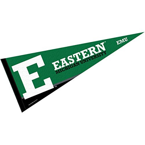 College Flags and Banners Co- Eastern Michigan University Pennant Full Size Felt