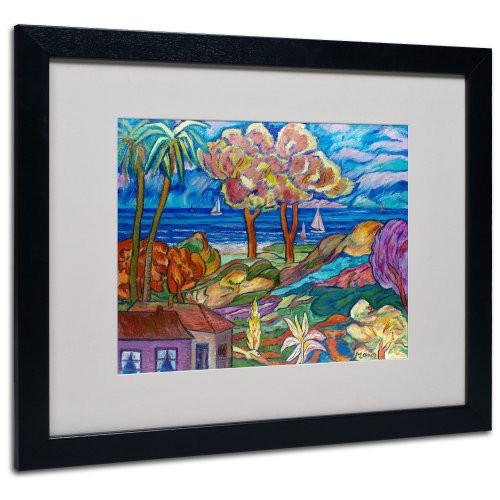 Trademark Fine Art House Artwork by The Beach Artwork by Manor Shadian, Black Frame, 16 by 20-Inch