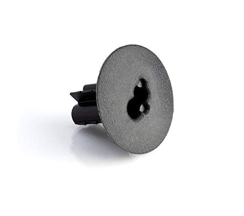 Dual Feed Thru Bushing - -Black- RG6 Feed Through Bushing -Grommet- Replaces Wallplates -Wall Plates- For Coax Coaxial Cable  Network Cable  CCTV - In