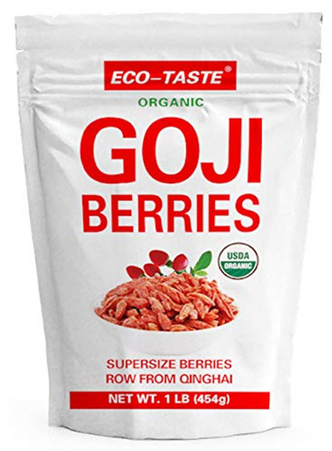 Organic Goji Berries 16oz 100 Raw and Sun Dried Extra Large Berries Non GMO Organic Goji Berries 16oz 100 Raw and Sun Dried Extra Large Berries Non GMO