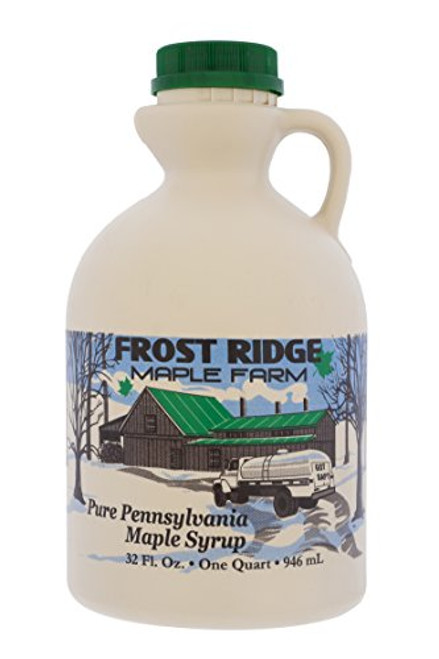 Frost Ridge Maple Farm Organic Maple Syrup Grade A Quart -32 FL Oz- Dark Robust -formerly Grade B- Frost Ridge Maple Farm Organic Maple Syrup Grade A Quart -32 FL Oz- Dark Robust -formerly Grade B-