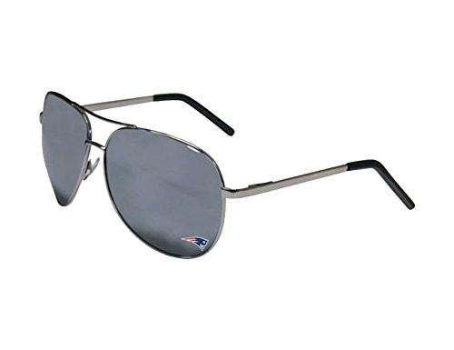 NFL Siskiyou Sports Fan Shop New England Patriots Aviator Sunglasses One Size Silver NFL Siskiyou Sports Fan Shop New England Patriots Aviator Sunglasses One Size Silver