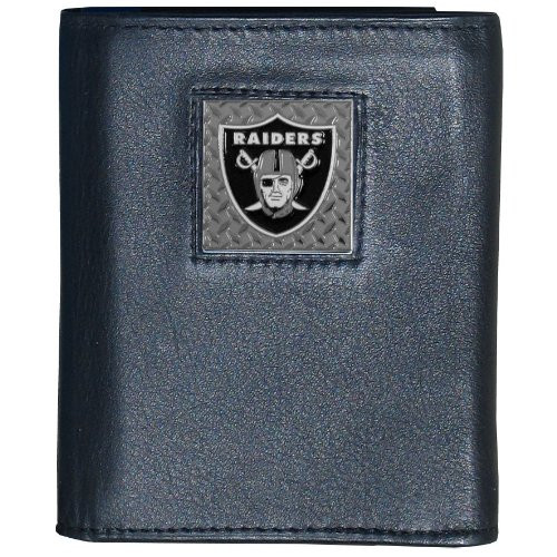 NFL Oakland Raiders Leather Gridiron Tri-Fold Wallet