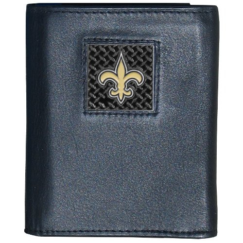 NFL New Orleans Saints Leather Gridiron Tri-Fold Wallet