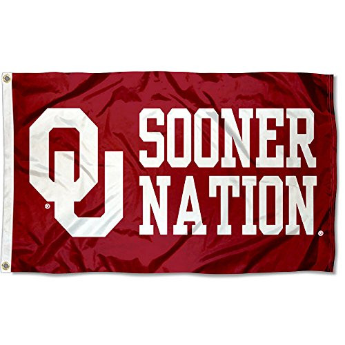 College Flags and Banners Co- Oklahoma Sooners OU Nation Flag College Flags and Banners Co- Oklahoma Sooners OU Nation Flag
