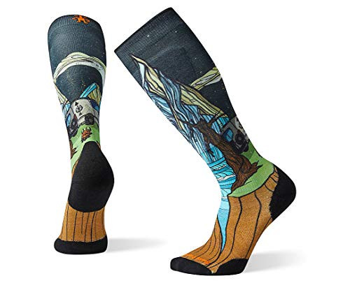 Smartwool PhD Ski Light Elite Benchetler Print Multicolor LG -Mens Shoe 9-11-5-