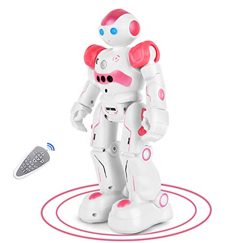 Yuboa Smart RC Robot for Girls Remote Control Dancing Robot Programmable Gesture Sensing Interactive Robots Walking Singing Rechargeable Robots Toys G