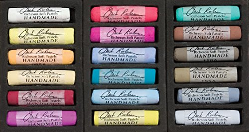 Jack Richeson 427319 Richeson Signature Pastels Set of 18 Assorted Handmade Soft Pastels