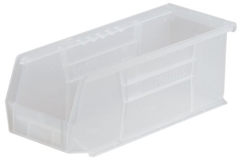 Akro-Mils 30224 Plastic Storage Stacking AkroBin, 11-Inch by 4-Inch by 4-Inch, Clear, Case of 12