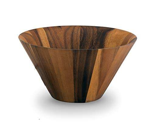 Arthur Court Acacia Wood Serving Bowl for Fruits or Salads Straight Angle Shape Style Large 12 Diameter x 7-5 Tall Wooden Single Bowl Arthur Court Acacia Wood Serving Bowl for Fruits or Salads Straight Angle Shape Style Large 12 Diameter x 7-5 Tall Wooden Single Bowl