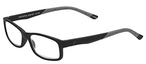 Select-A-Vision Mens Sportex Ar4161 Gray Rectangular Reading Glasses  29 mm - 2-75