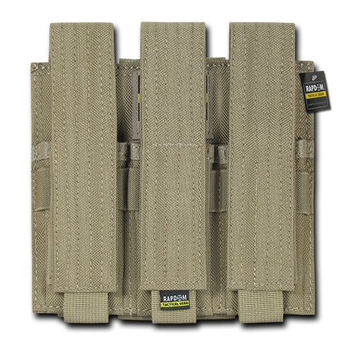 RAPDOM Tactical Triple Pistol Mag Pouch  Khaki