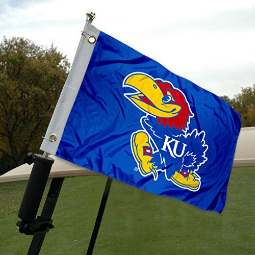 College Flags and Banners Co- University of Kansas Golf Cart and Boat Flag