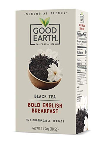 Good Earth Sensorial Bold English Breakfast Black Tea  15 Count -Pack of 5-
