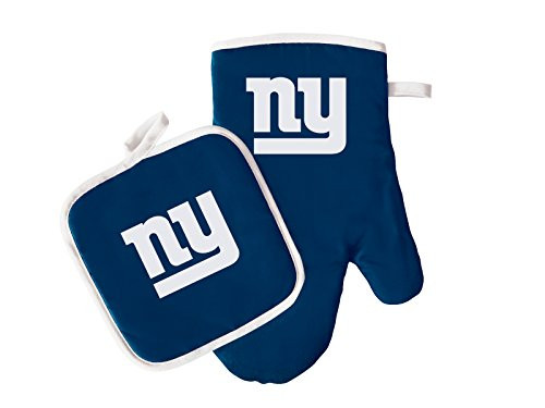 NFL New York Giants Logo Oven Mitt and Pot Holder  One Size  Blue