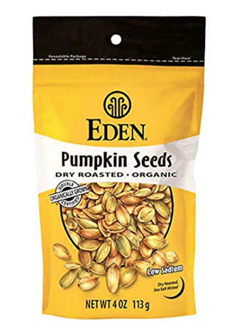 Eden Organic Pumpkin Seeds Dry Roasted 4 Ounce -Pack - 5- Eden Organic Pumpkin Seeds Dry Roasted 4 Ounce -Pack - 5-