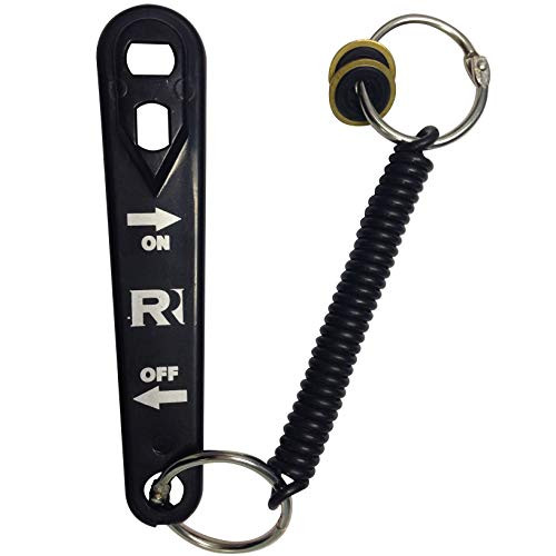 Oxygen Cylinder Wrench w-Bungee and 2 Brass Yoke Washer Seals for O-Ring Replacement on O2 Regulators