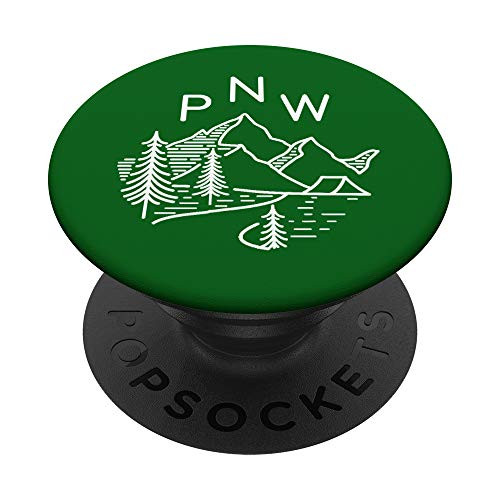 Pacific Northwest PNW Outdoors Trees Mountain PopSockets Grip and Stand for Phones and Tablets